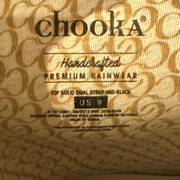 Chooka Premium Rainwear with Dual Strap Size 9 Black Waterproof - Picture 3 of 15